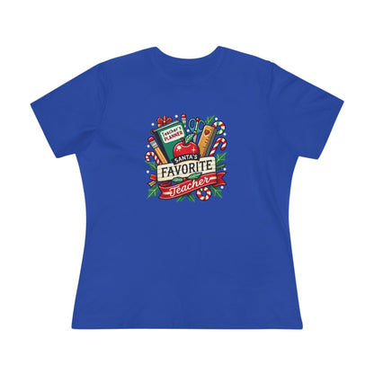 Santa's Favorite Teacher - Spreading Holiday Cheer in the Classroom! 🎅🎄 Women's Softstyle Tee - Whippie's