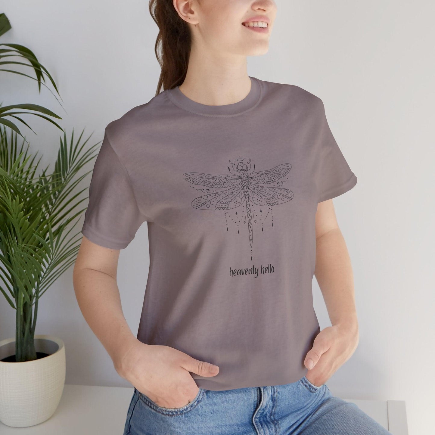 Heavenly Hello Unisex Jersey Tee - 🕊️ Carry a Piece of Heaven Close to Your Heart 🕊️ - Whippie's