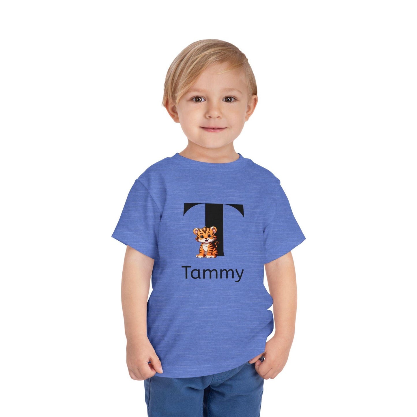 Alphabet Adventures: Letter T - Tiger Toddler T-shirt - Personalizable - Whippie's