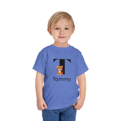 Alphabet Adventures: Letter T - Tiger Toddler T-shirt - Personalizable - Whippie's