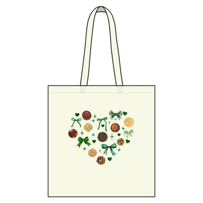 Heart Girl Scout Cookie Tote | Organic Canvas Market Bag