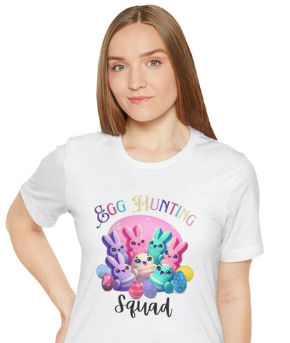 Egg Hunting Squad Unisex Jersey Tee - 🐣🐰 Hop into Easter Fun! 🐰🐣 - Whippie's