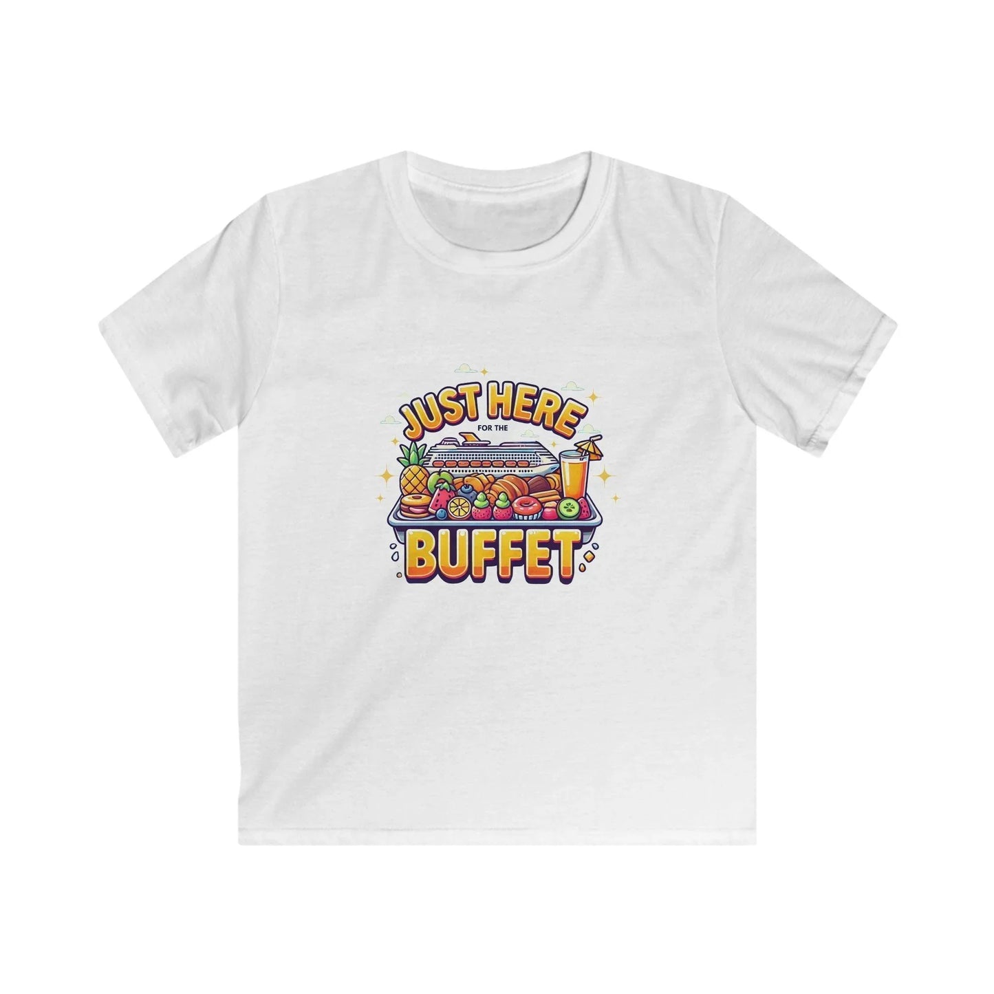 Just Here for the Buffet" Kids' Tee! 🛳️🍽️ (Yummy! 😋) - Whippie's