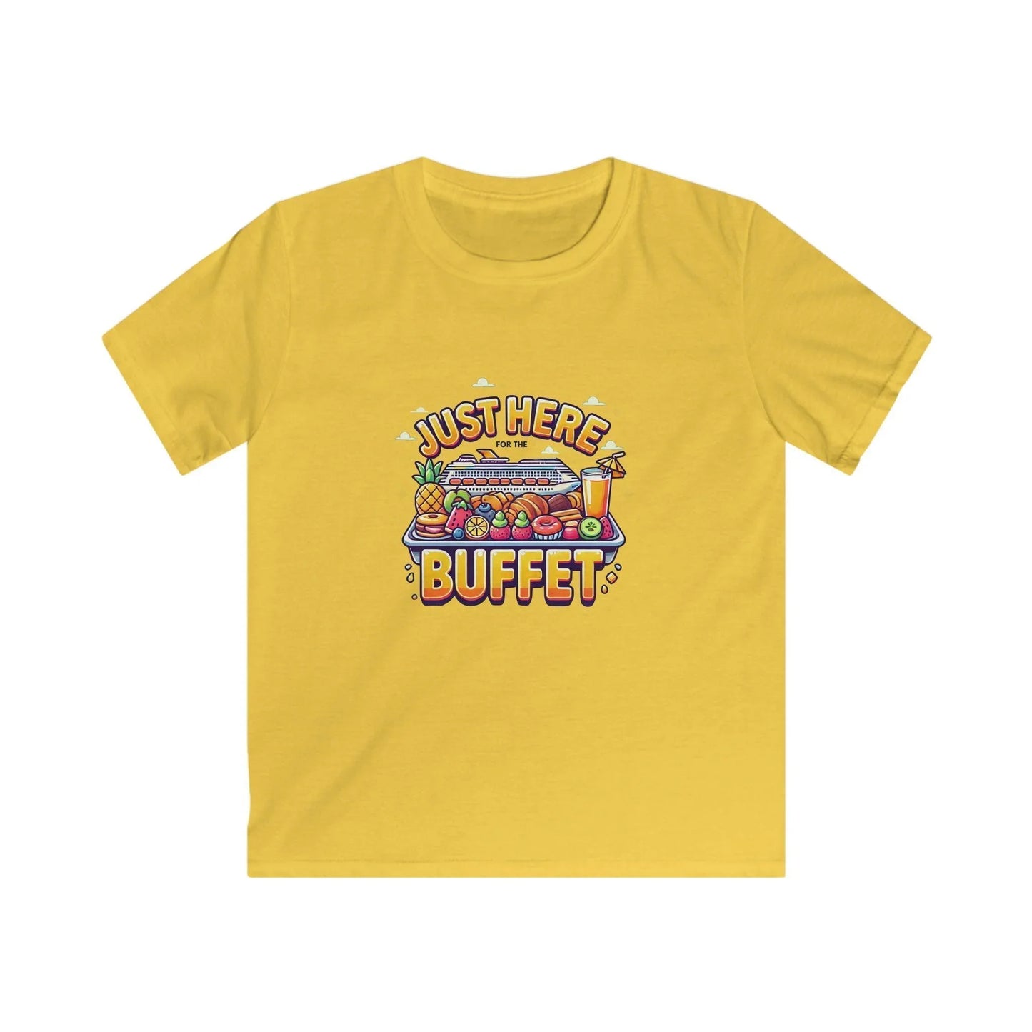 Just Here for the Buffet" Kids' Tee! 🛳️🍽️ (Yummy! 😋) - Whippie's