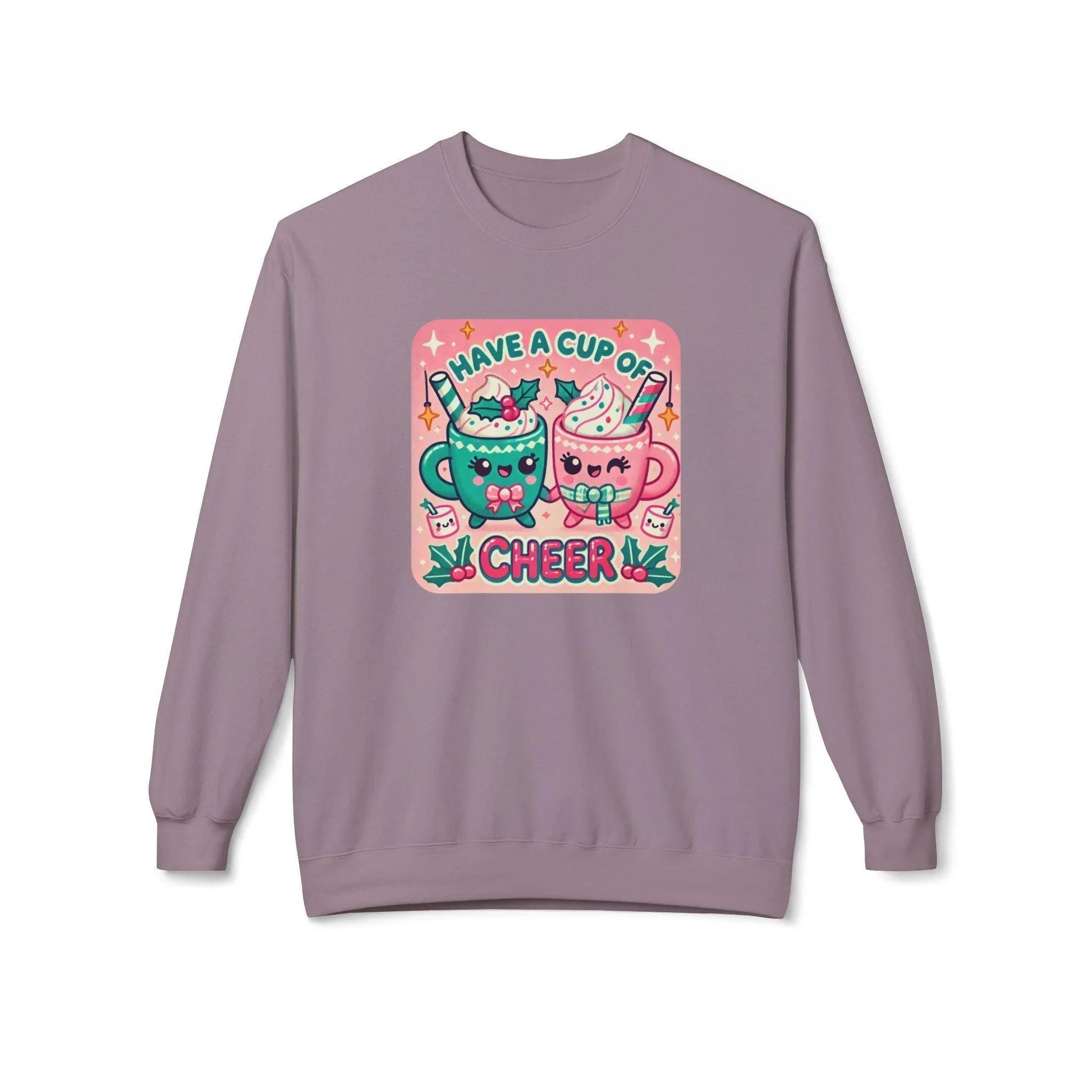 ☕ Have a Cup of Cheer! 😊 Unisex Fleece Sweatshirt ✨ - Whippie's
