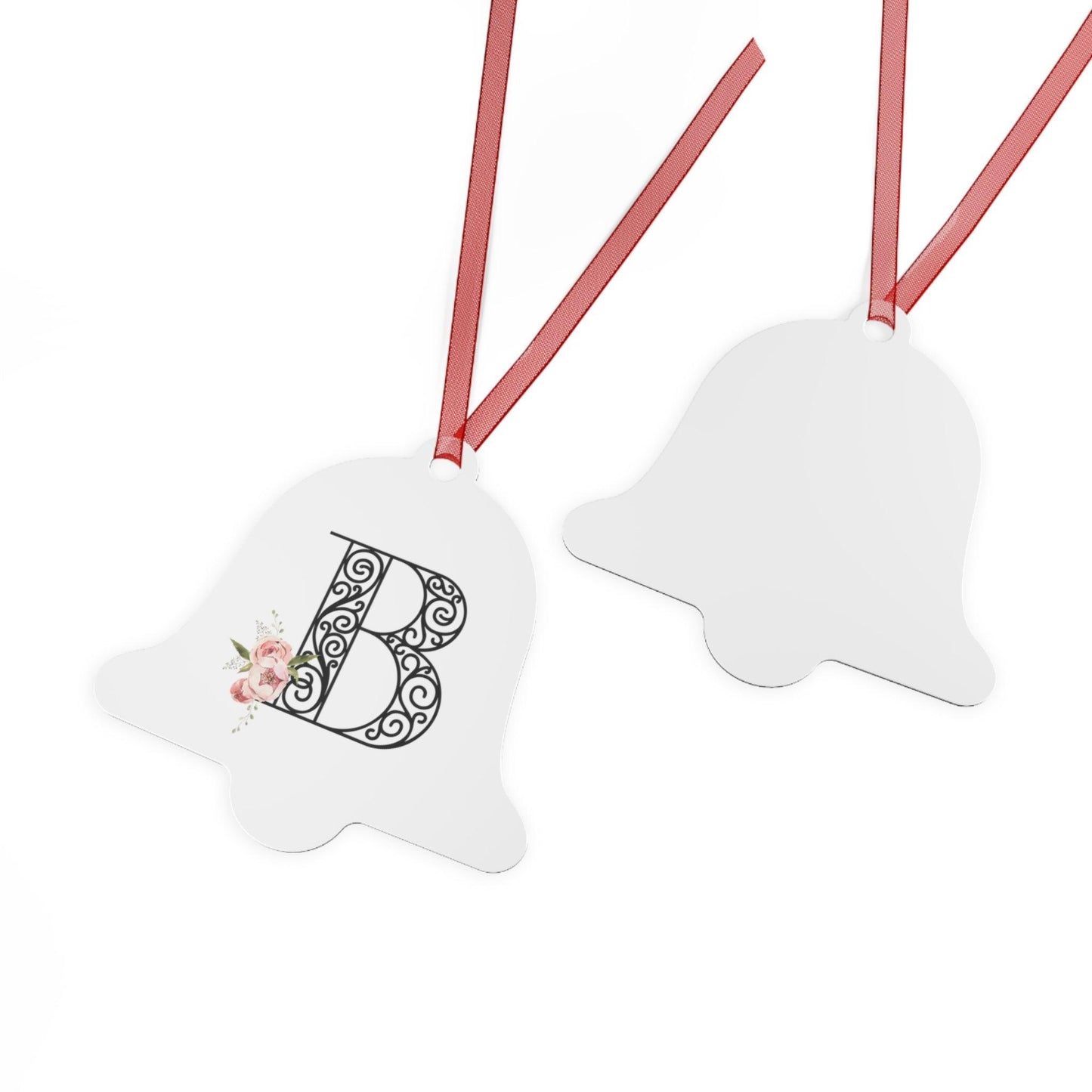 Floral Letters: Letter B - Metal Christmas Ornament - Whippie's