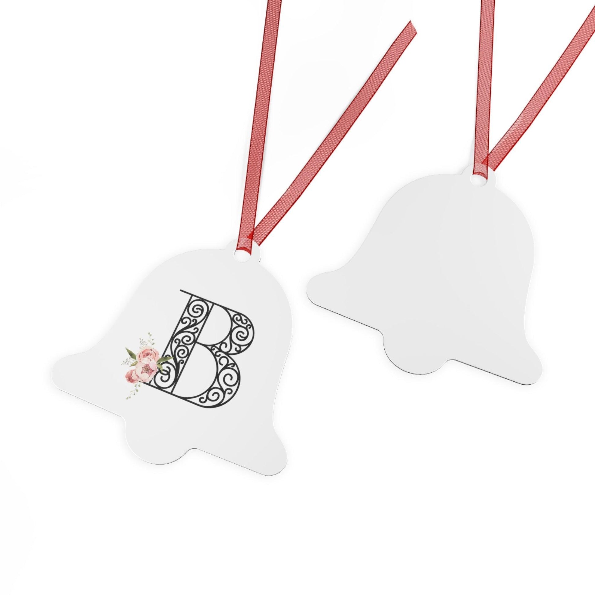 Floral Letters: Letter B - Metal Christmas Ornament - Whippie's
