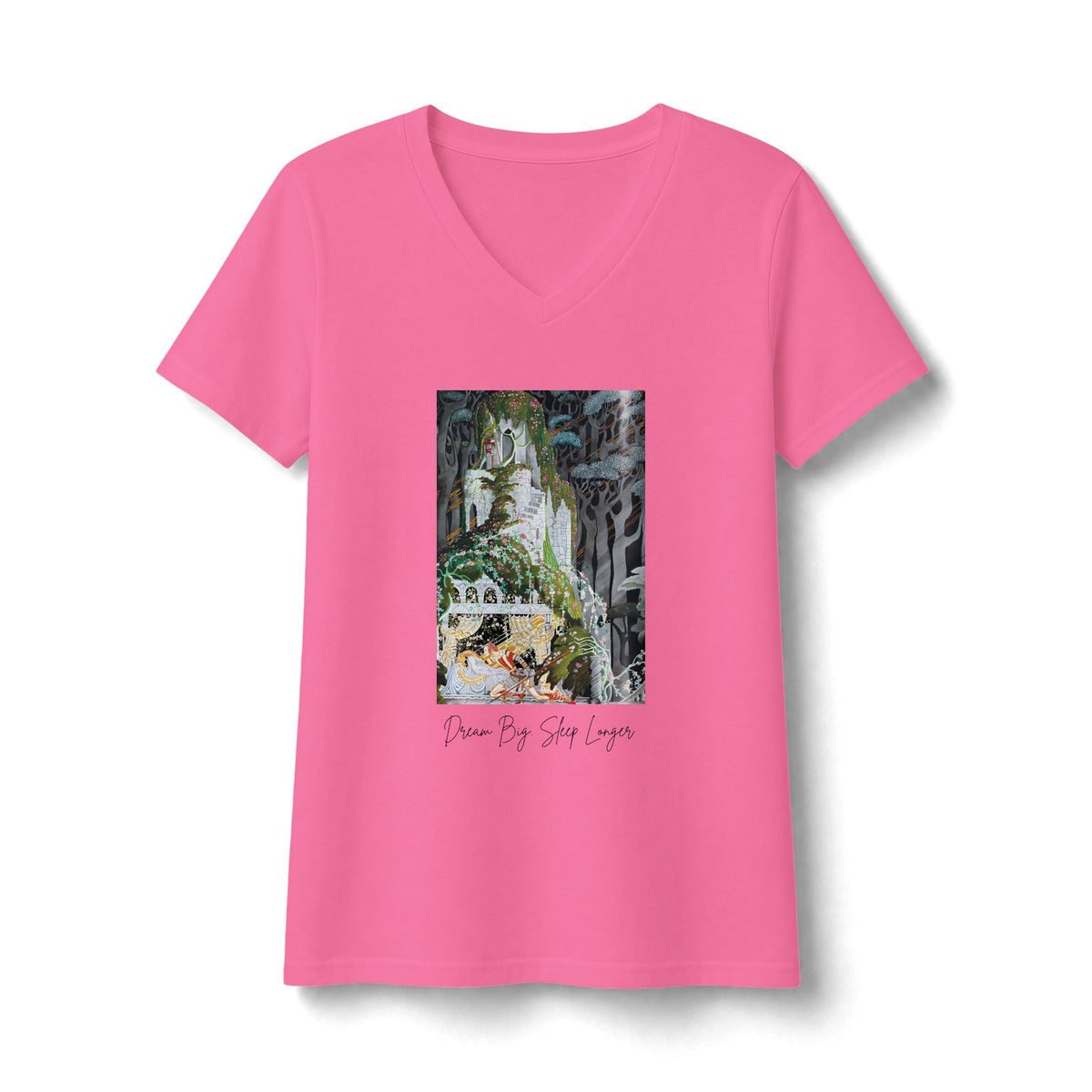 Sleeping Beauty Shirt | Dream Big Sleep Longer Women’s V-Neck Tee