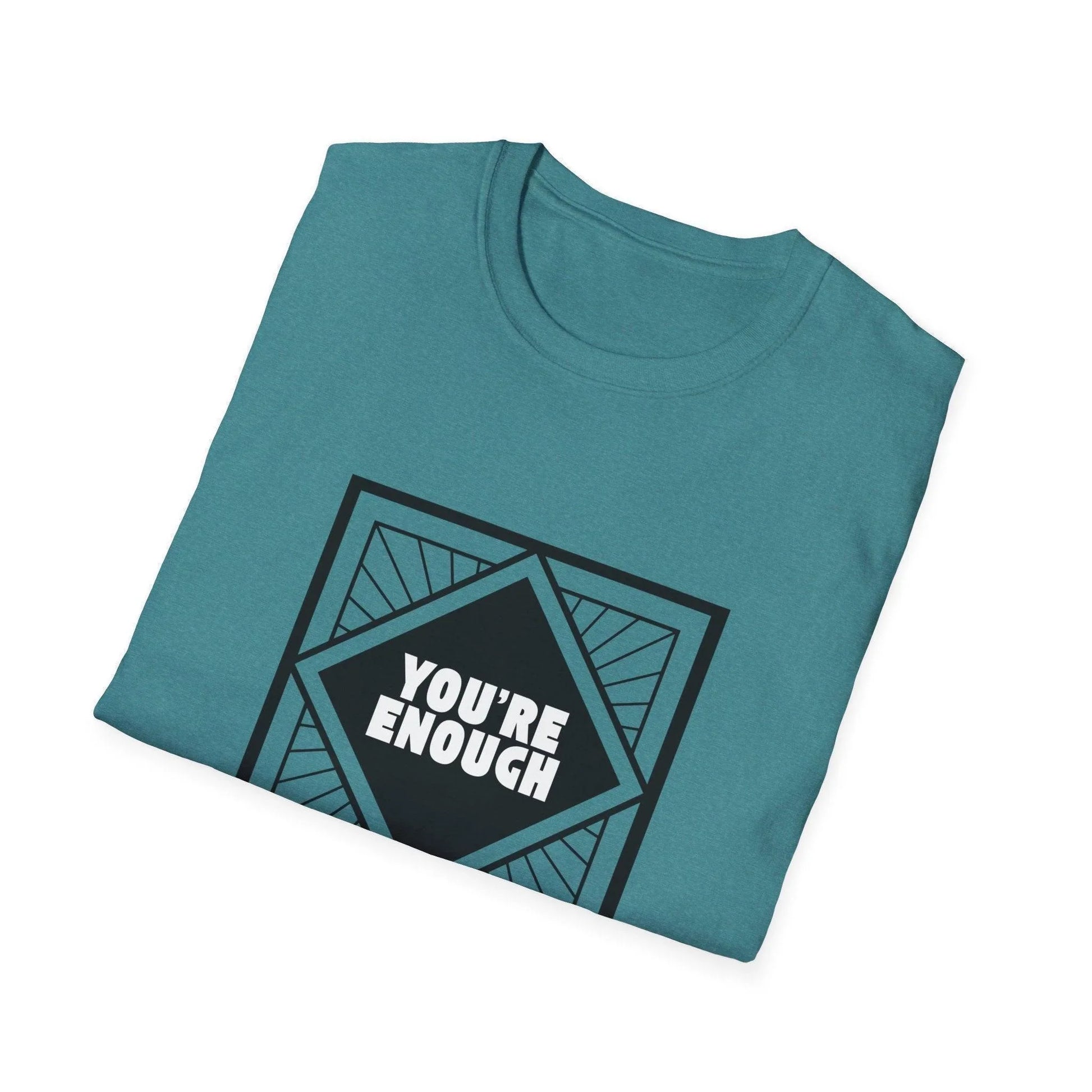 You're Enough - Simple Black Frame - Unisex T-Shirt - Whippie's
