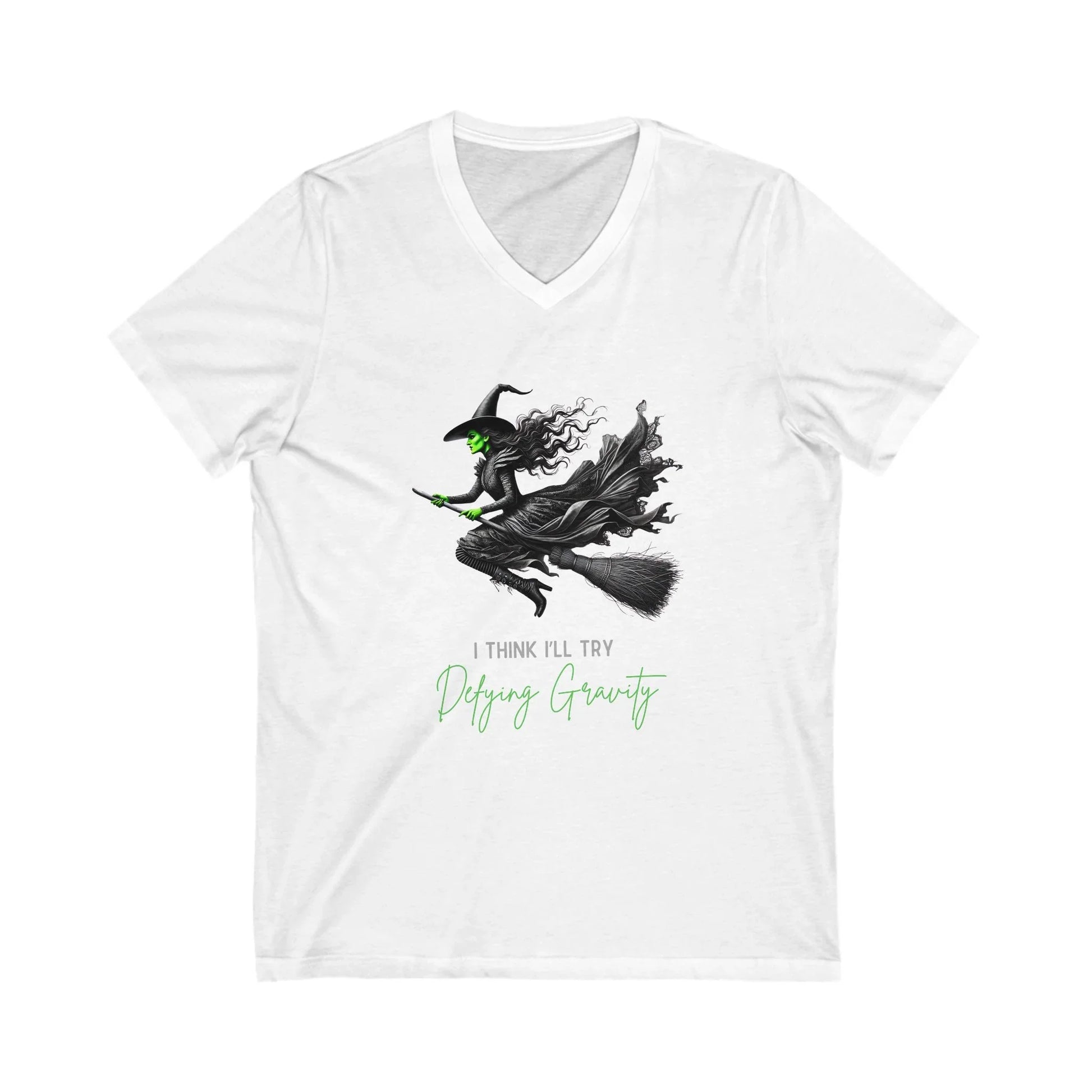 Wicked - I Think I'll Try Defying Gravity - V-neck T-shirt - Whippie's
