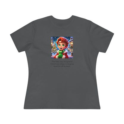 Caroler - Christmas Cheer - RH Boy - Women's Tee - Whippie's