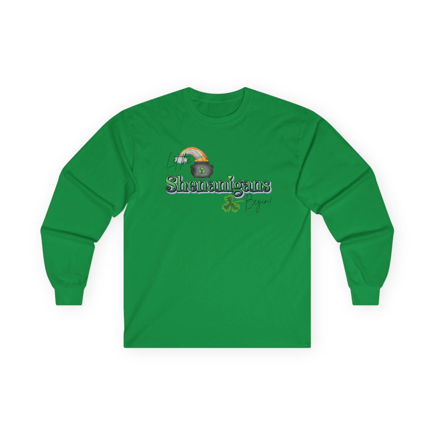 Let the Shenanigans Begin Long Sleeve Tee - Happy St. Patrick's Day! 🌈🍀 - Whippie's