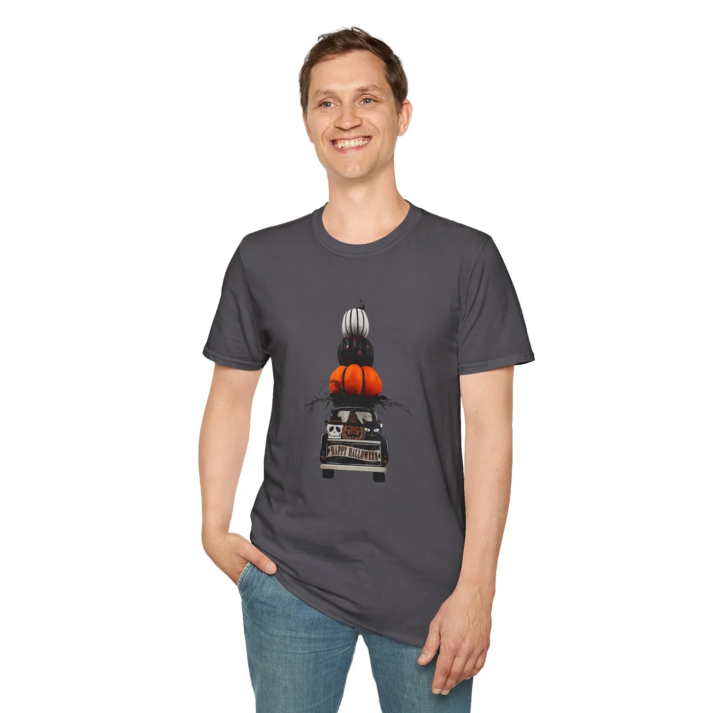 Halloween Truck | Festive Pumpkin Pickup Unisex Tee