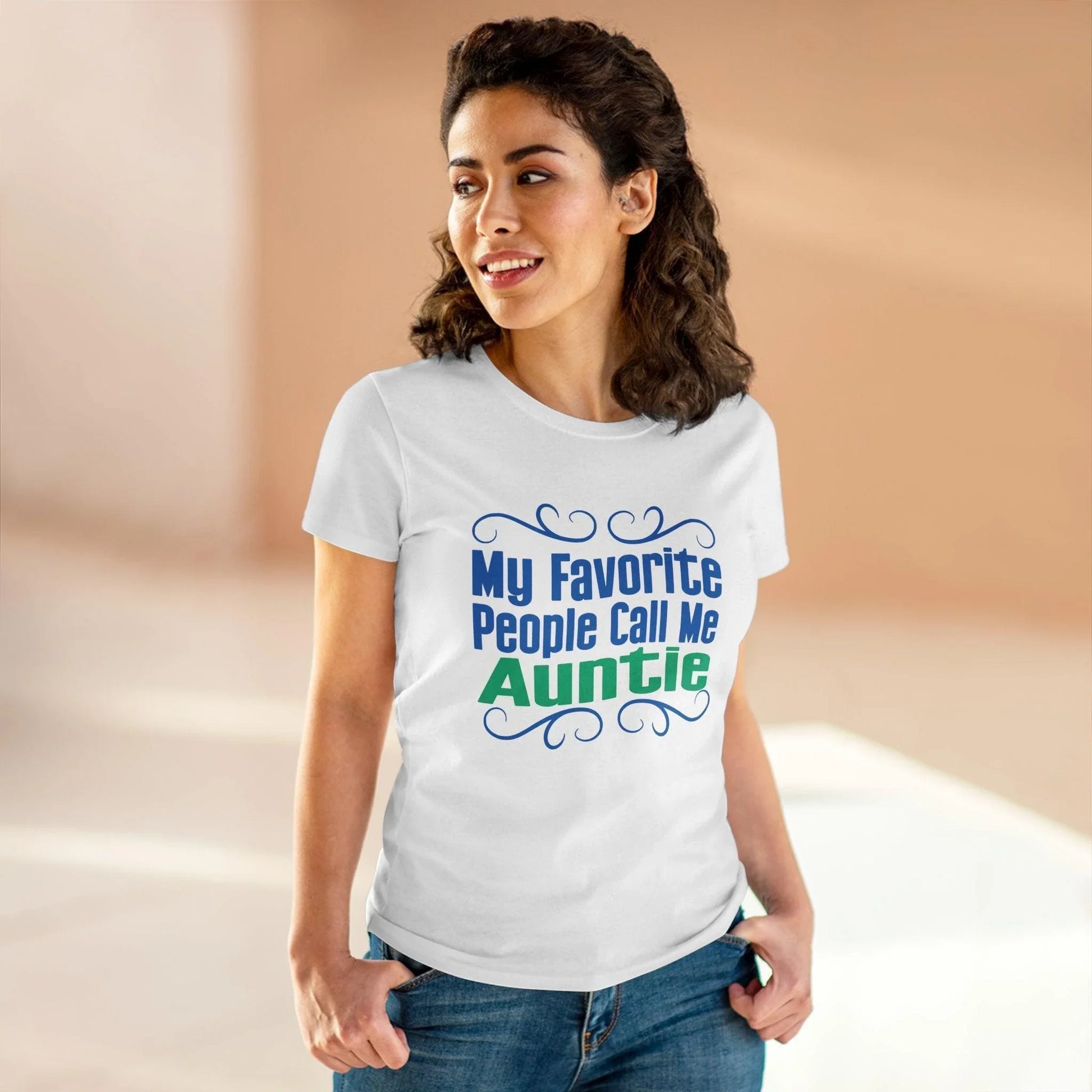 👩‍👧 My Favorite People Call Me AUNTIE 💖 Women's Tee ✨ The best aunties get promoted to favorite! - Whippie's