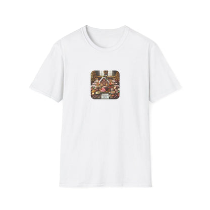 Christmas Calories Don’t Count 🎄 – Fun Festive Design with Gingerbread House & Holiday Feast - Unisex Softstyle Tee - Whippie's
