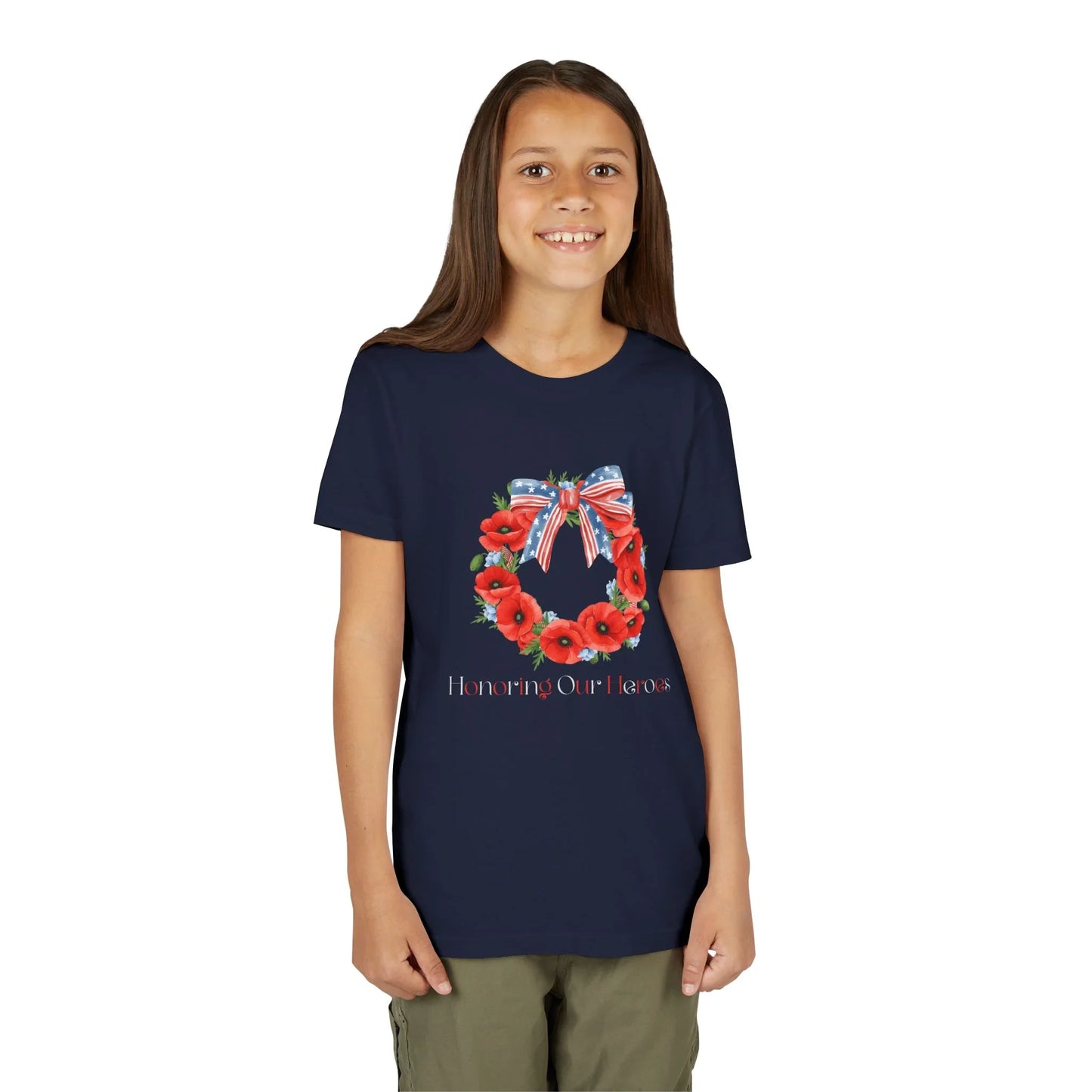Memorial Day 'Honoring Our Heroes' Wreath - Youth T-shirt - Whippie's