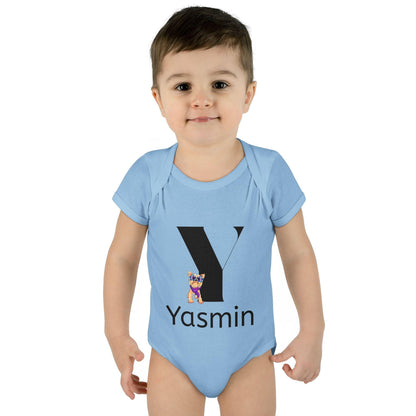 Alphabet Adventures: Letter Y - Yappy Yorkie Baby Onesie - Personalizable - Whippie's