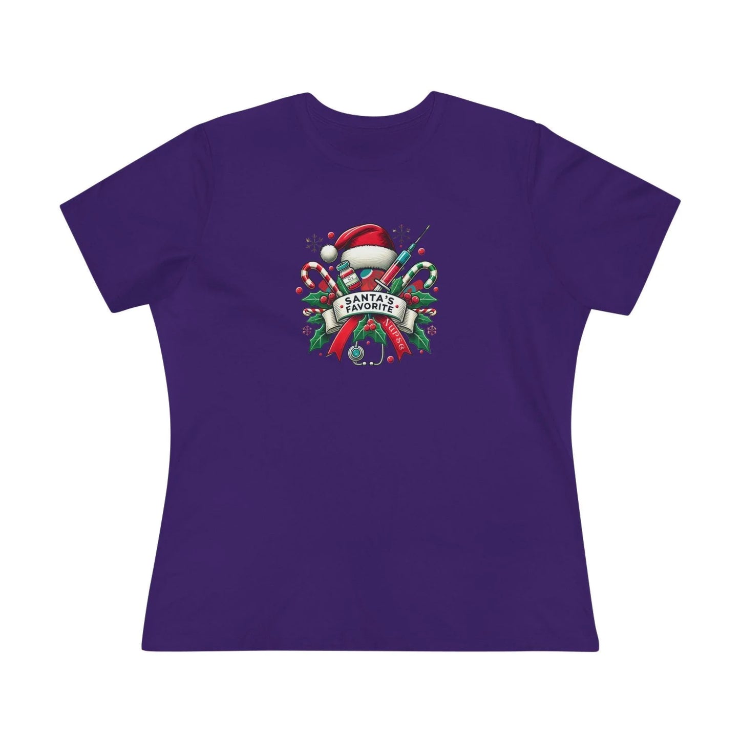 Santa's Favorite School Nurse - Women's Softstyle Tee - Whippie's