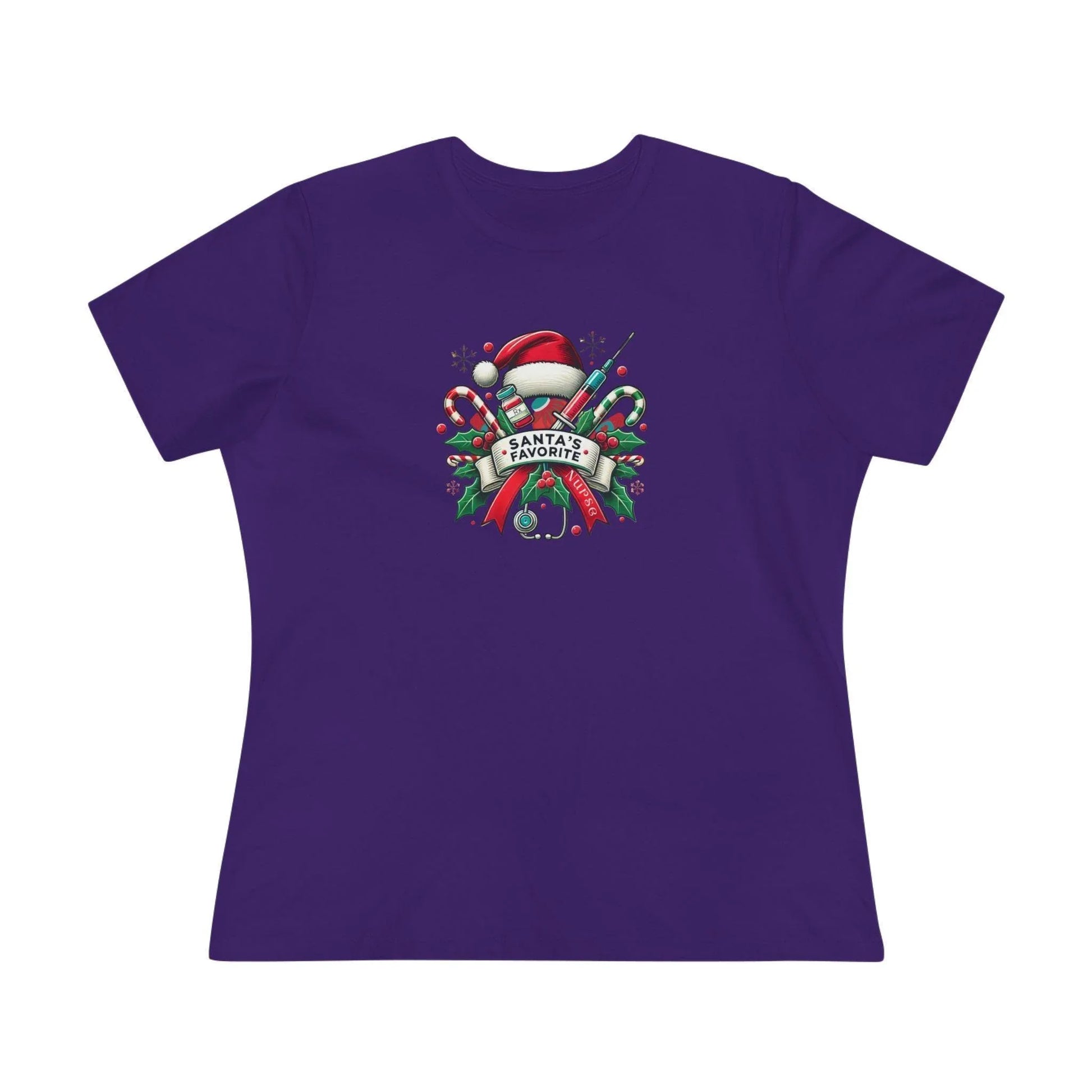 Santa's Favorite School Nurse - Women's Softstyle Tee - Whippie's