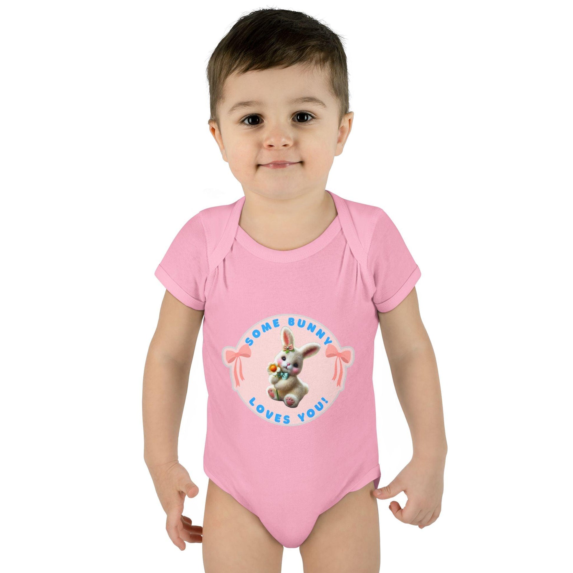 Some Bunny Loves You Baby Onesie - Hop into Easter with Adorable Style! 🐰💖 - Whippie's
