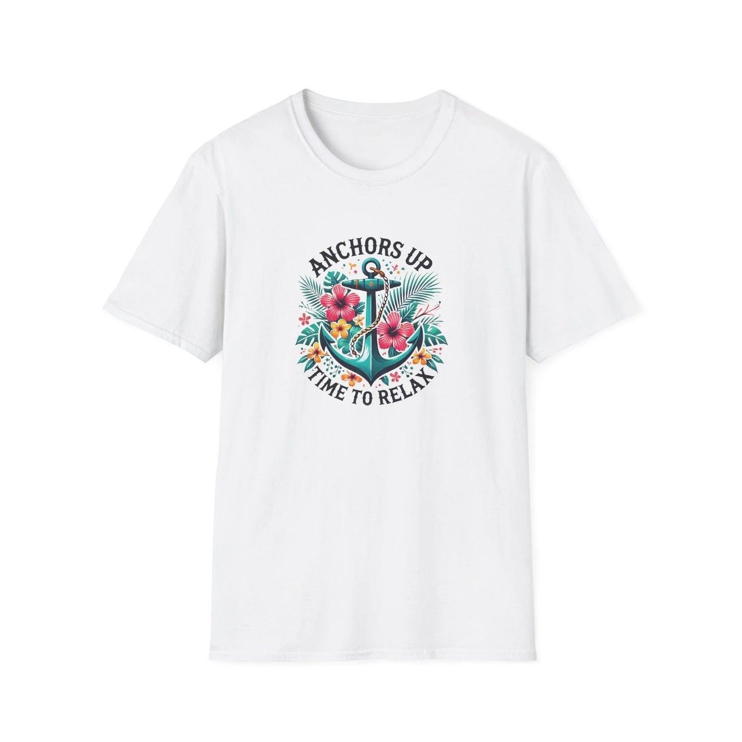 Anchors Up - Time to Relax - Unisex Tee! 🌺⚓️ - Whippie's