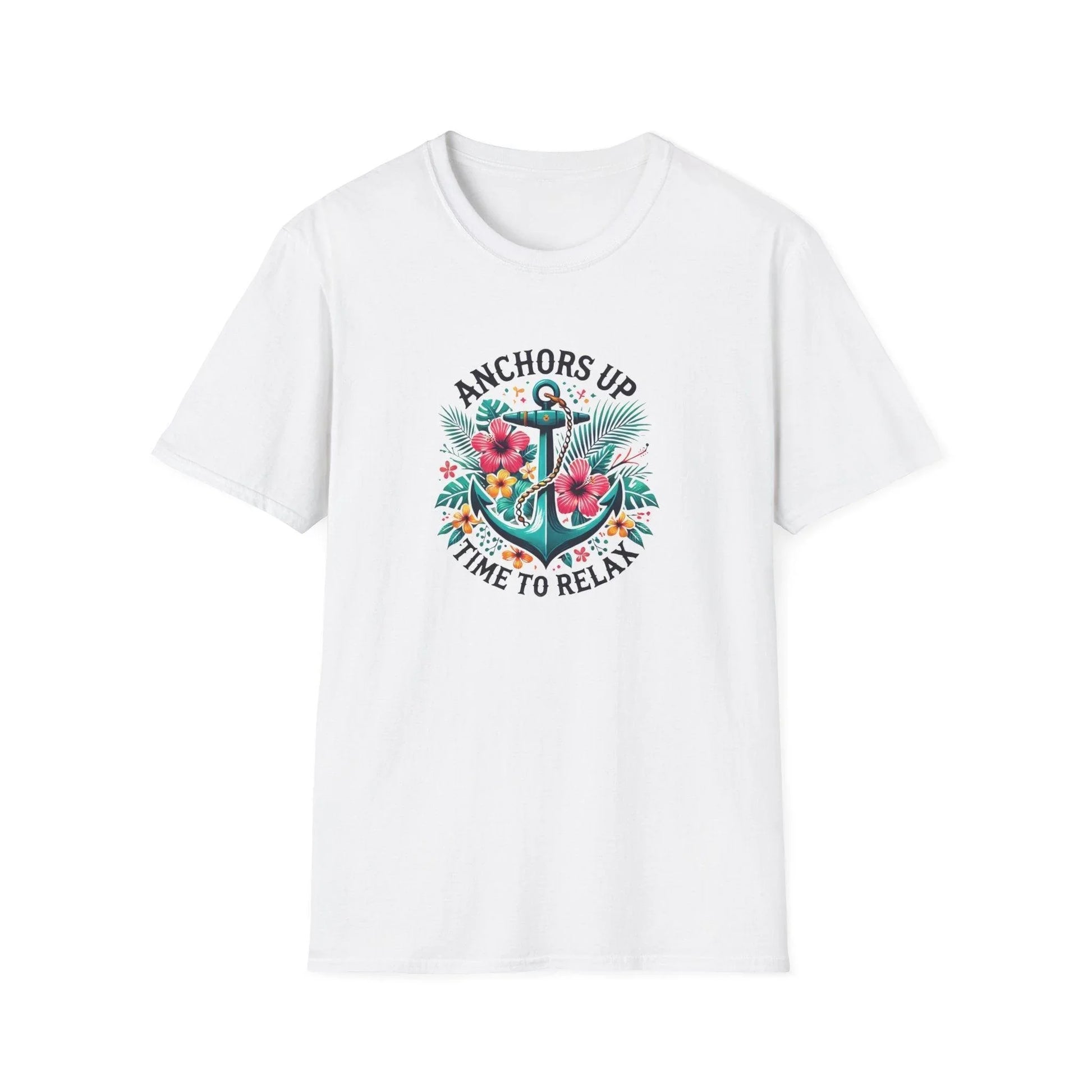 Anchors Up - Time to Relax - Unisex Tee! 🌺⚓️ - Whippie's