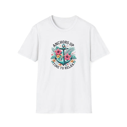 Anchors Up - Time to Relax - Unisex Tee! 🌺⚓️ - Whippie's