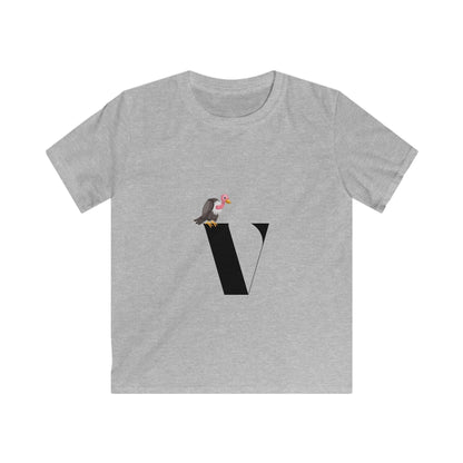 Alphabet Adventures: Letter V - Vulture Youth T-Shirt - Whippie's