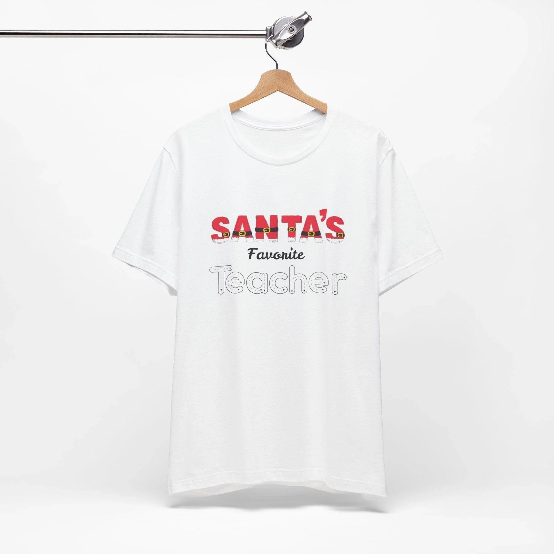 🎅 Santa's Favorite Teacher 🍎 Unisex Jersey Tee ✨ - Whippie's