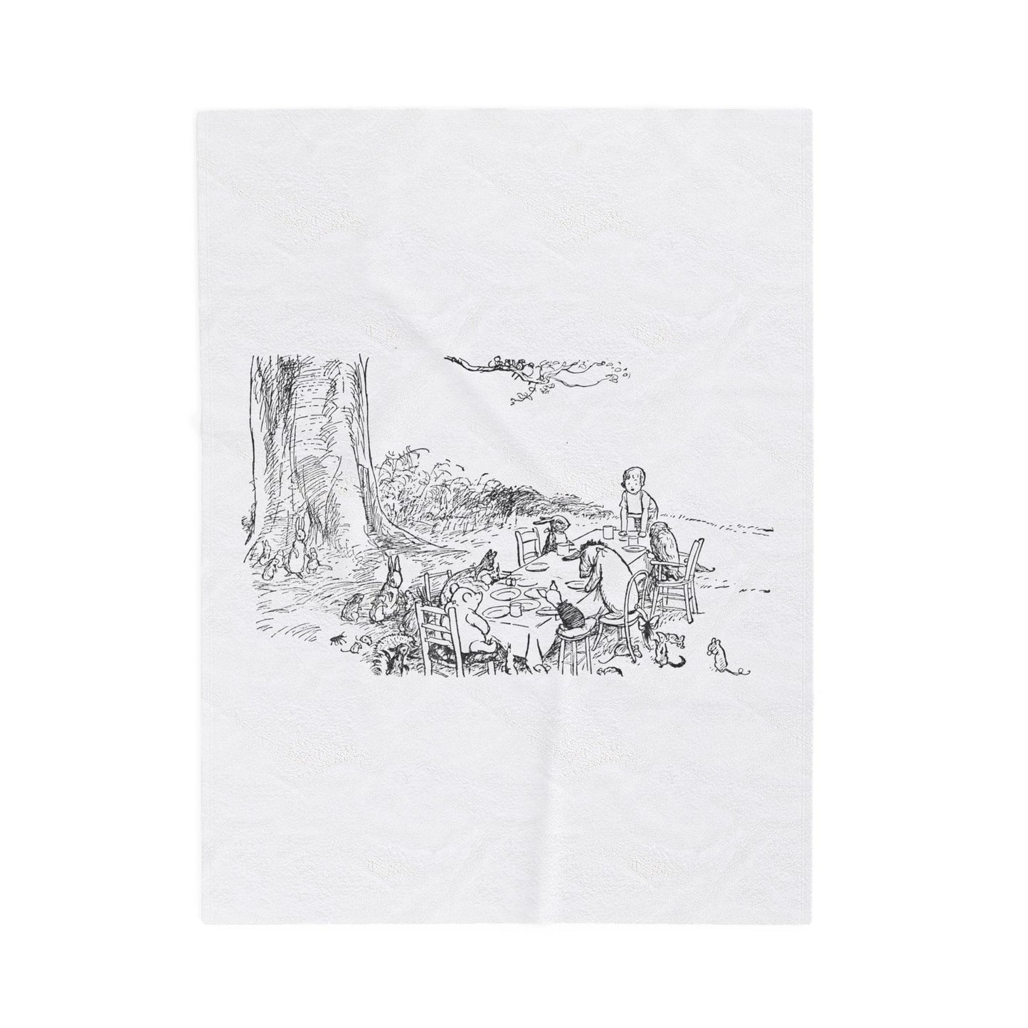 Classic Pooh Tea Party Sherpa Blanket - Hunny-Sweet Dreams!