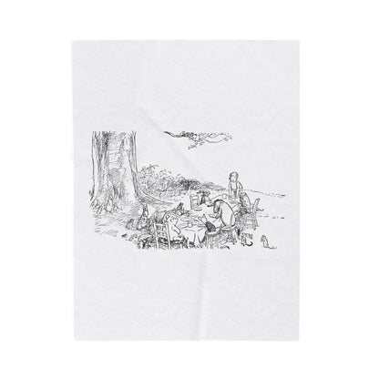 Classic Pooh Tea Party Sherpa Blanket - Hunny-Sweet Dreams!