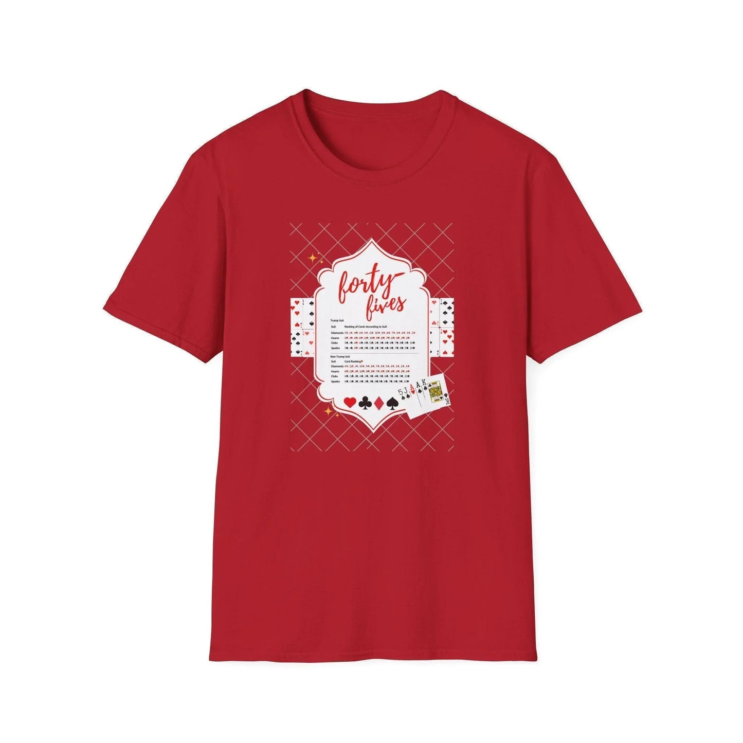 Forty-Fives Card Rankings - Unisex T-Shirt - Whippie's