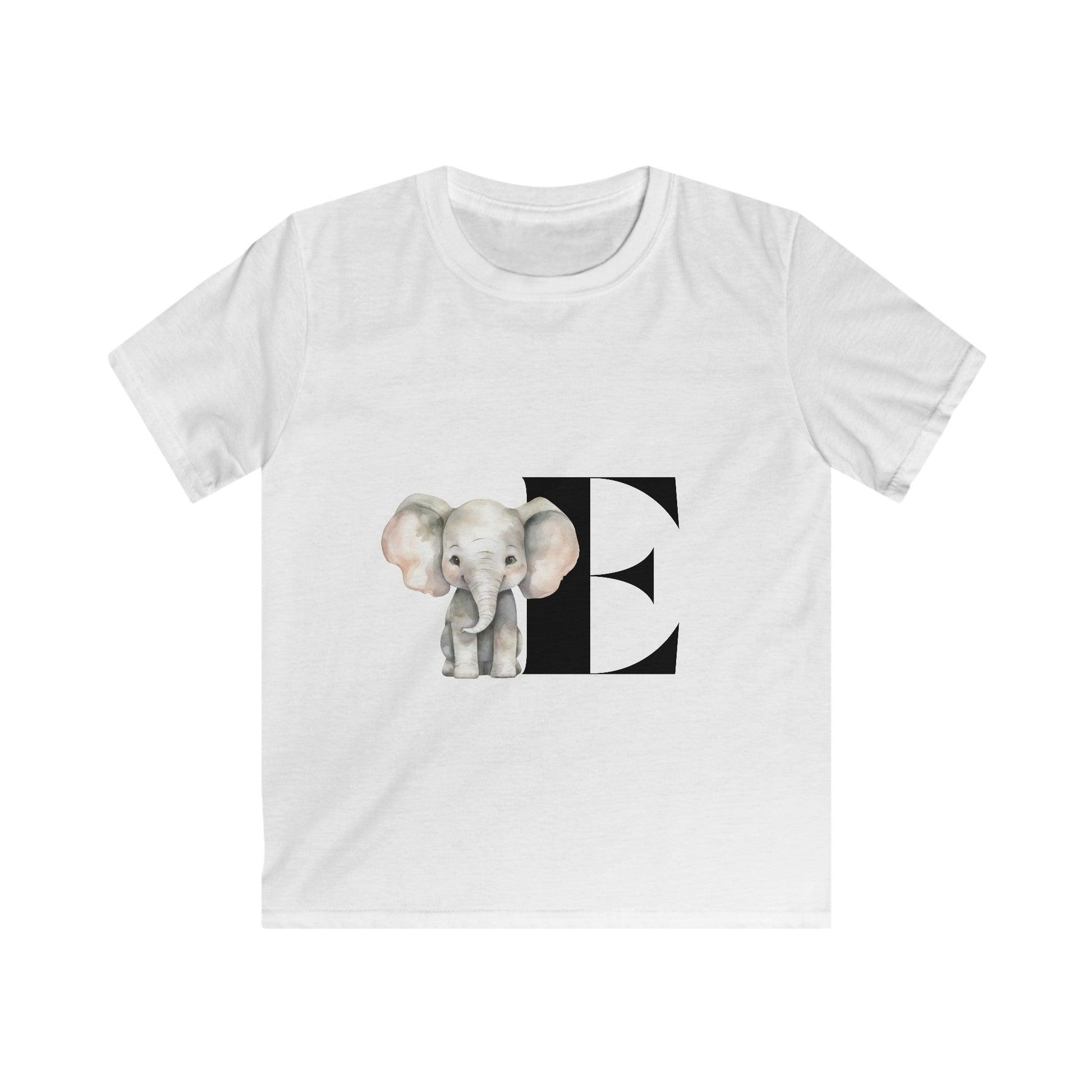 Alphabet Adventures: Letter E - Elephant Youth T-Shirt - Whippie's