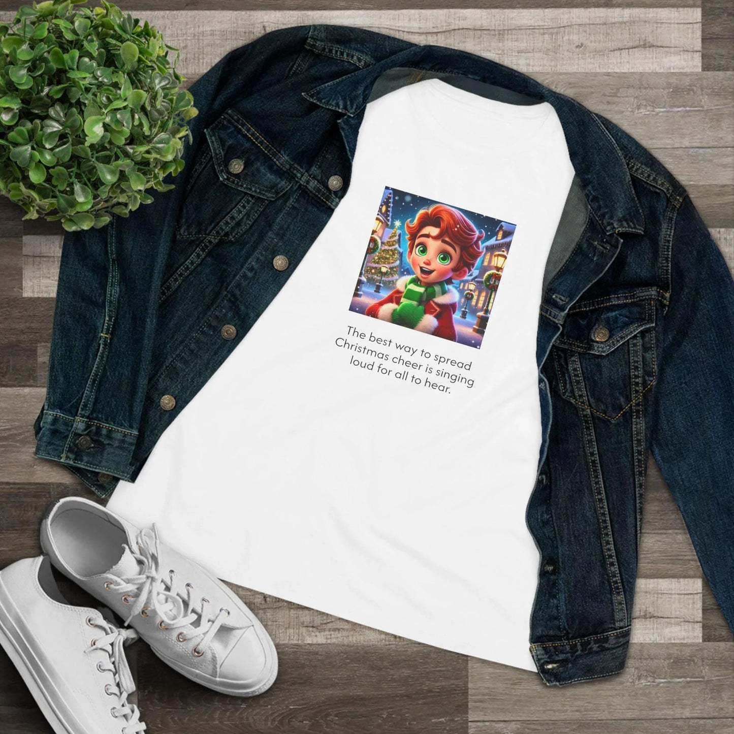 Caroler - Christmas Cheer - RH Boy - Women's Tee - Whippie's