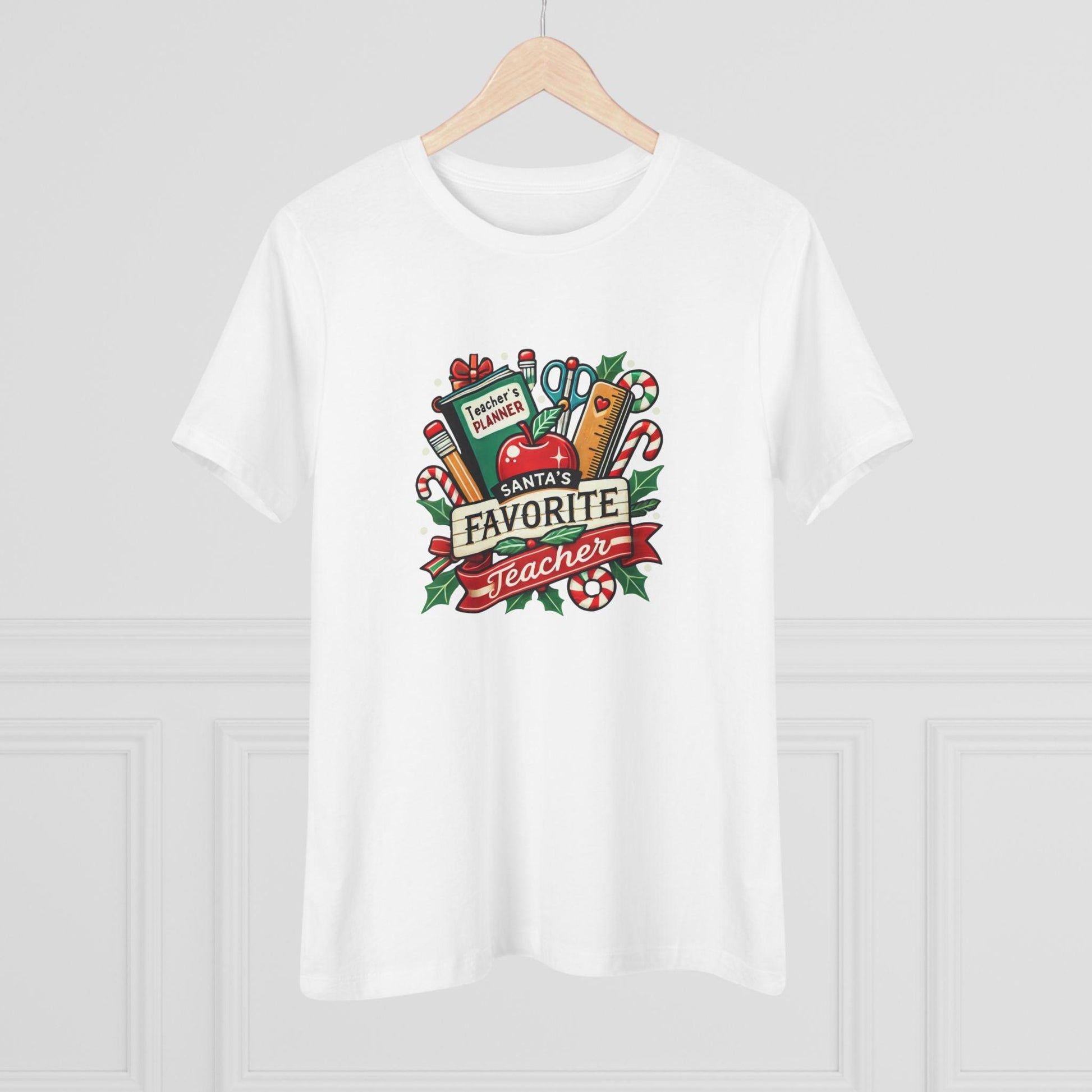 Santa's Favorite Teacher - Spreading Holiday Cheer in the Classroom! 🎅🎄 Women's Softstyle Tee - Whippie's
