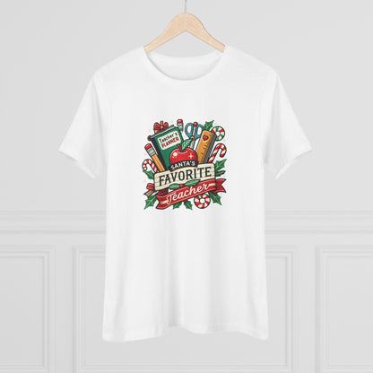 Santa's Favorite Teacher - Spreading Holiday Cheer in the Classroom! 🎅🎄 Women's Softstyle Tee - Whippie's