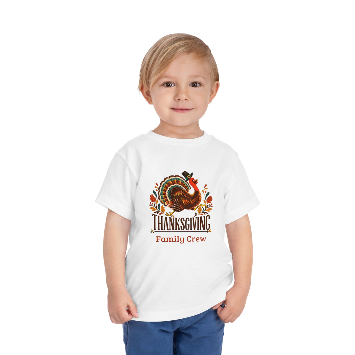 Personalized Thanksgiving Toddler Shirt | Matching Family Crew Tee