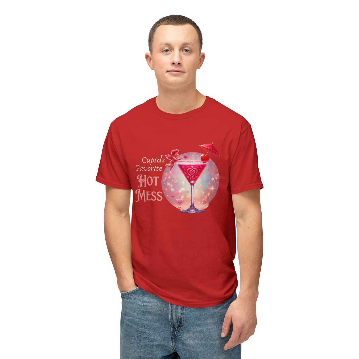 Cupids Favorite Hot Mess Unisex HD Cotton T-shirt - Valentine's Day Special - Whippie's
