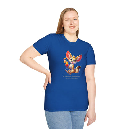 Fennec Fox Cocktail - Cheers to Good Times and Smiles! Unisex T-shirt