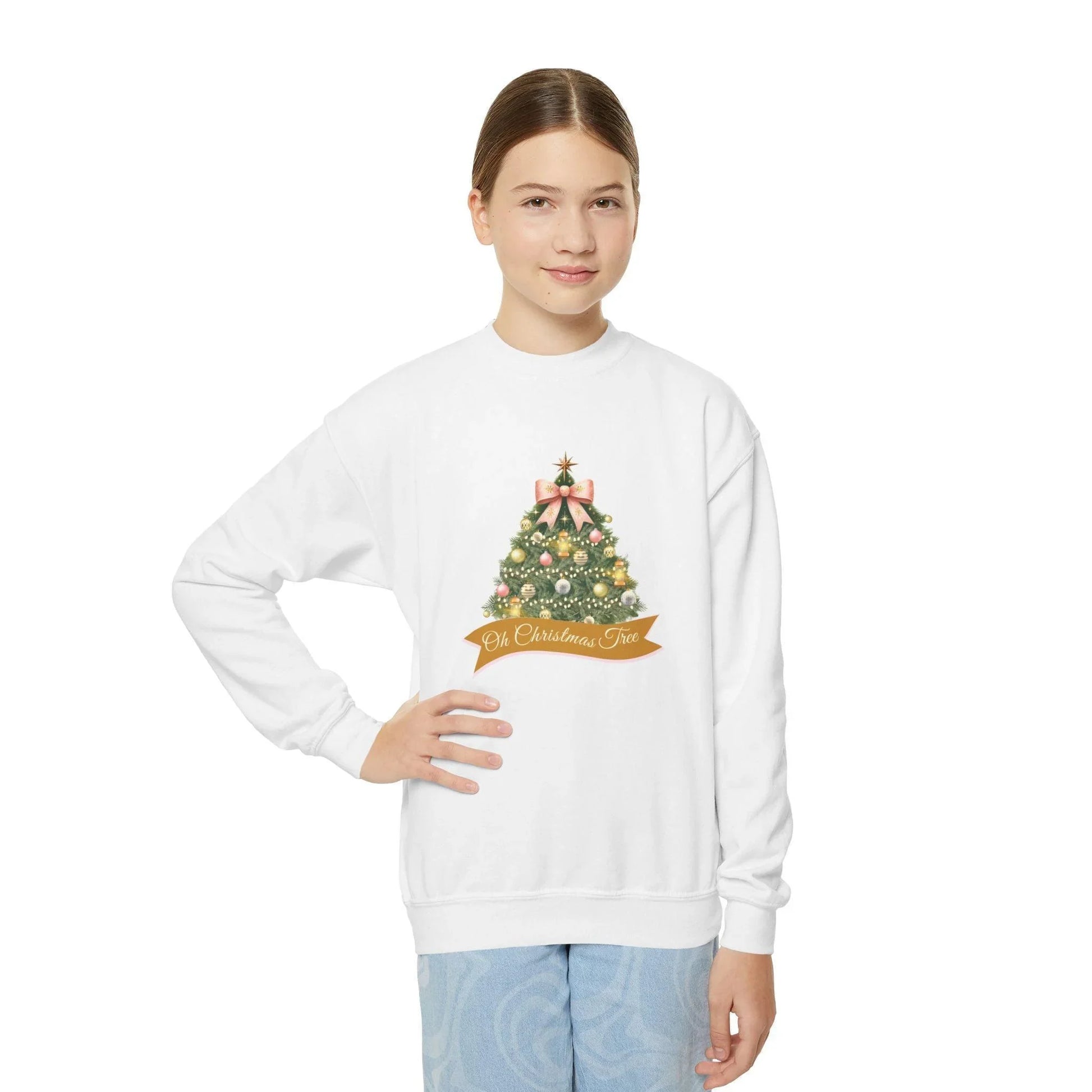 🎄 Oh Christmas Tree ✨ Youth Crewneck Sweatshirt 🎁 - Whippie's