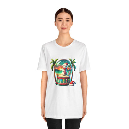 Tropical Christmas Paradise: Merry Christmas Unisex Jersey Short Sleeve Tee - Whippie's
