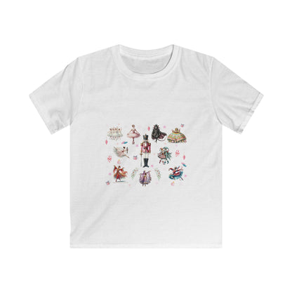 Nutcracker Magic - A Holiday Spectacle! 🎄✨ Kids Softstyle Tee - Whippie's