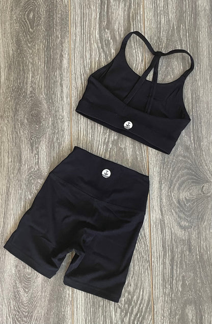 Black Daybreak Top & Shorts Set | Girls Dancewear