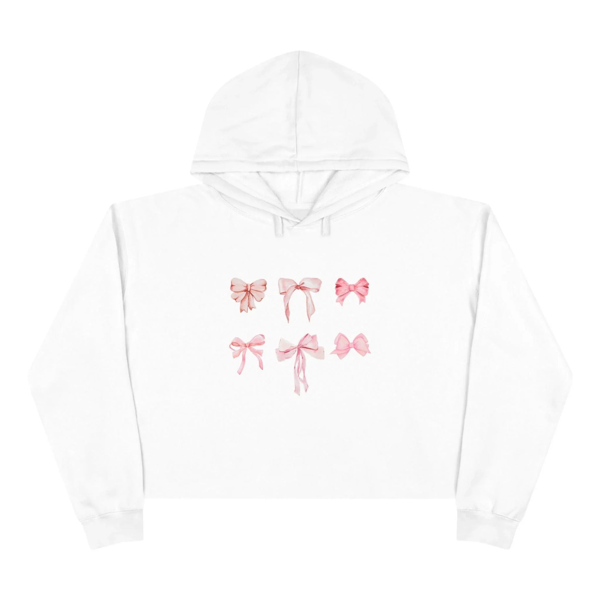 Pink Bow Power Cropped Hoodie - Bow-tiful and Cozy 🎀💖 - Whippie's