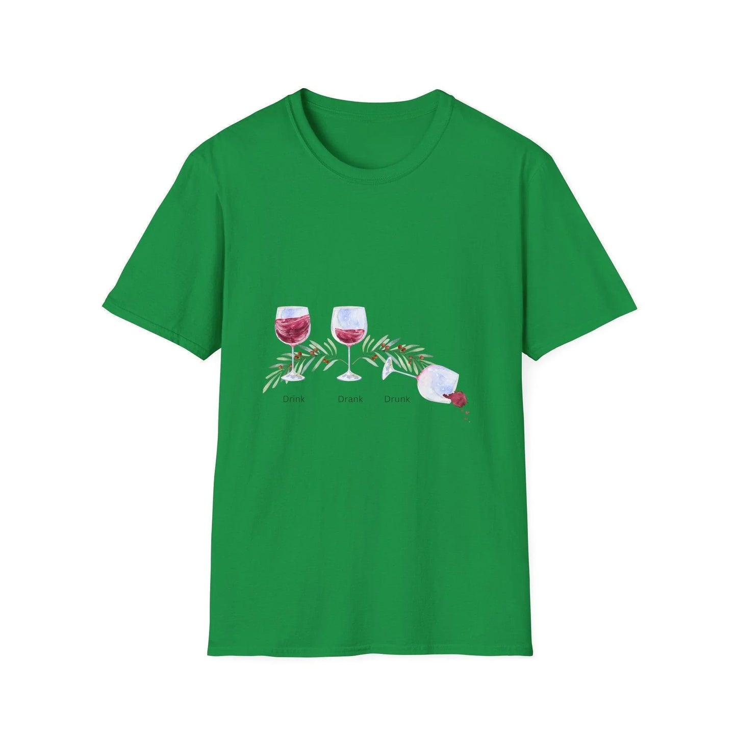 Drink Drank Drunk 🍷🍷🍷 - Holiday Edition - Unisex Softstyle T-shirt - Whippie's