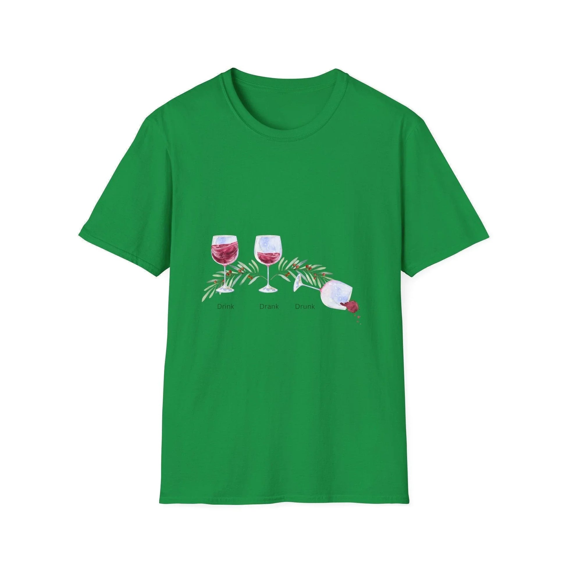 Drink Drank Drunk 🍷🍷🍷 - Holiday Edition - Unisex Softstyle T-shirt - Whippie's