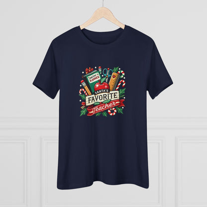 Santa's Favorite Teacher - Spreading Holiday Cheer in the Classroom! 🎅🎄 Women's Softstyle Tee - Whippie's