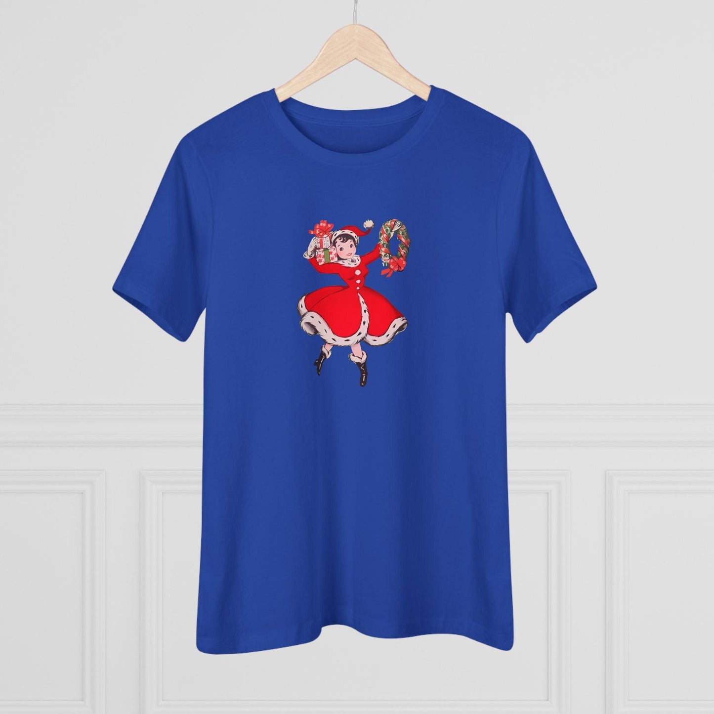 Retro Woman with Wreath - Women's Softstyle Tee - Whippie's
