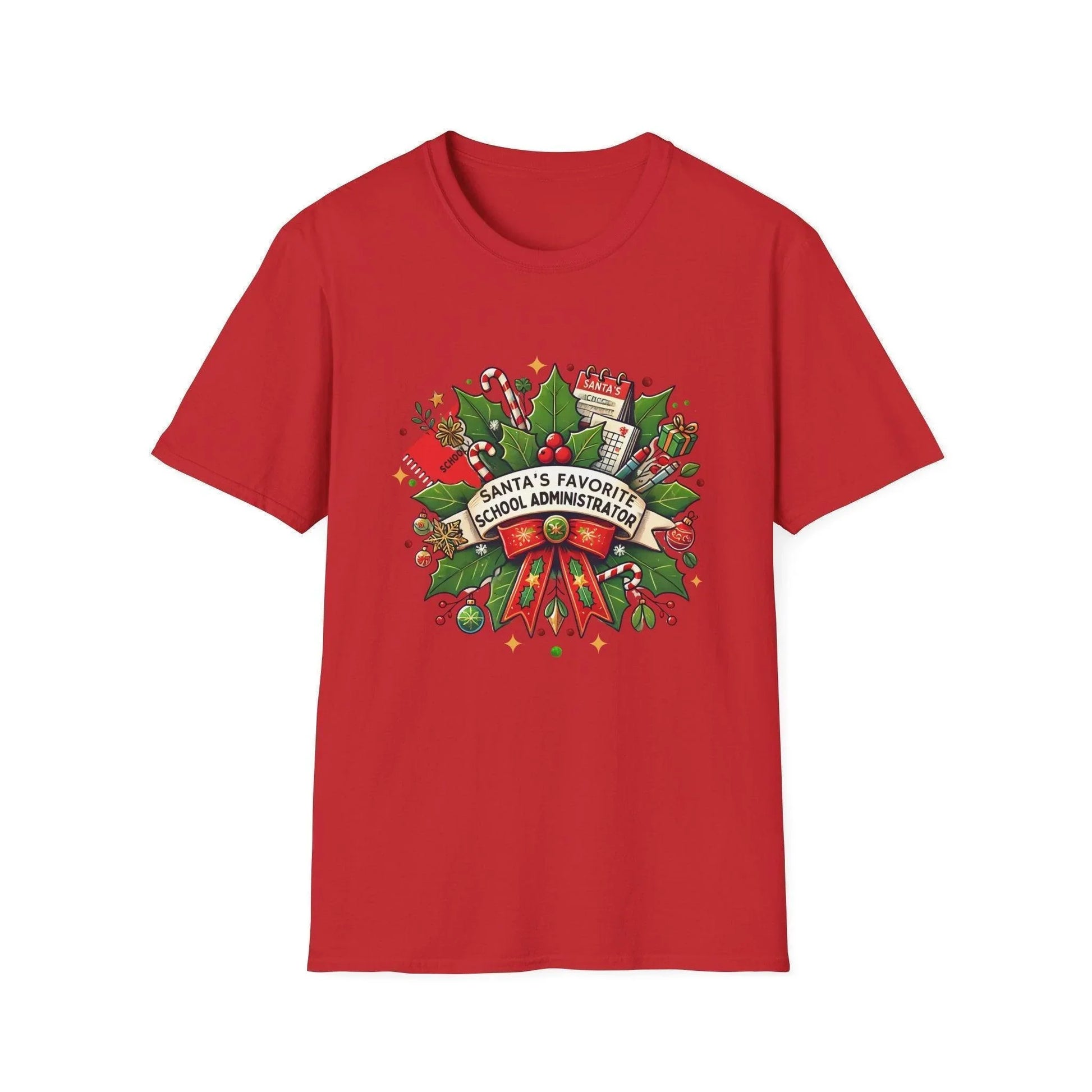 Santa's Favorite School Administrator Unisex Tee 🍎🎅 - Whippie's