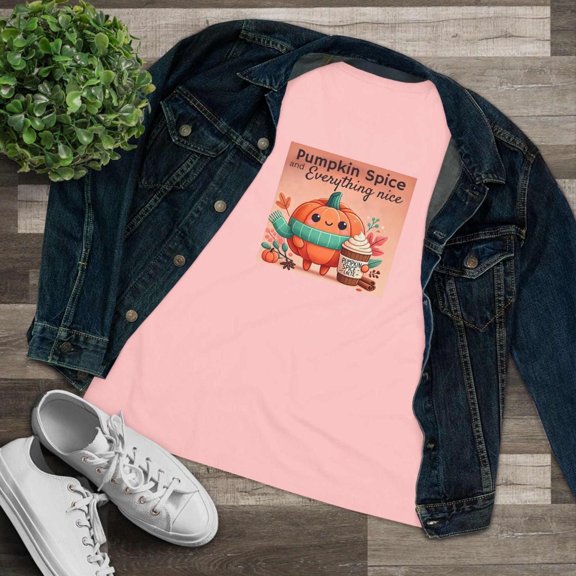 Cute Pumpkin: Pumpkin Spice and Everything Nice - Women's Softstyle Tee - Whippie's